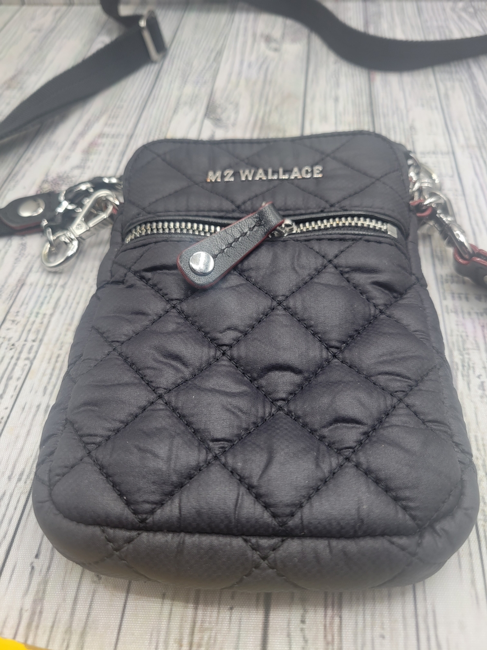 MZ Wallace Black Quilted Micro Crossbody Bag